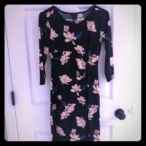 Navy floral dress